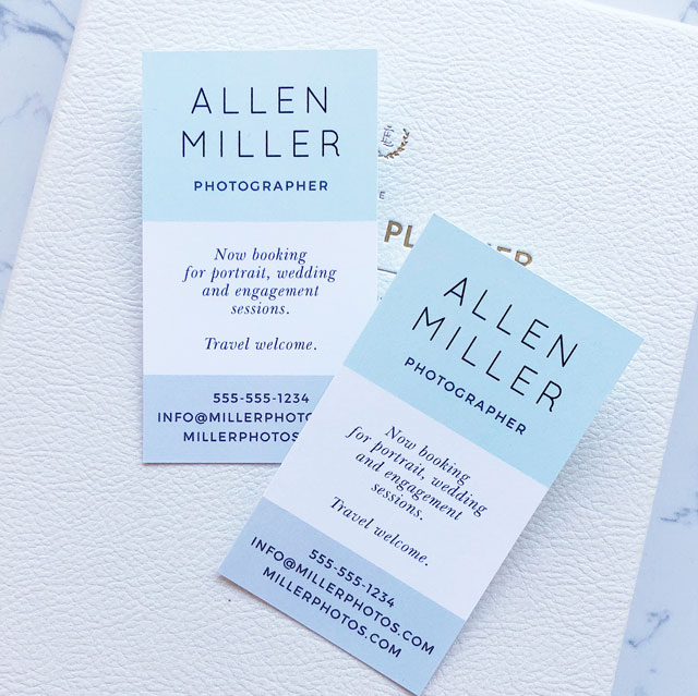 photographer business cards call-to-action